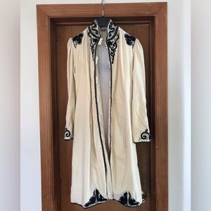 Moroccan Like Embroidered Coat Lotta Stensson Check Measurements Velour Like